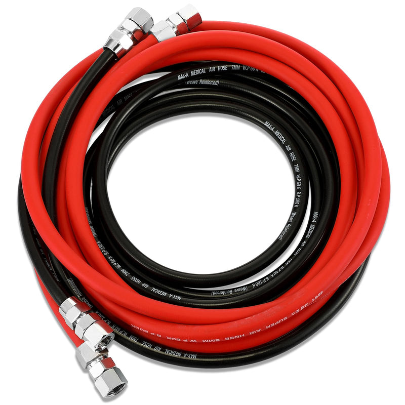 Frienda 2 Pcs 12 ft Air and Fluid Hose Assembly Set with Fittings