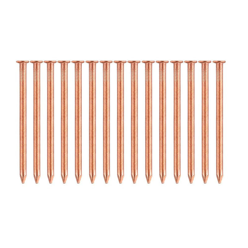 ZYAMY 15PCS High Quality Long Copper Strip Nails Ideal for Slate Roofing Waterproofing Board DIY Home Construction Projects Decoration Shipbuilding Copper Roofing Nails 2 inches 2in