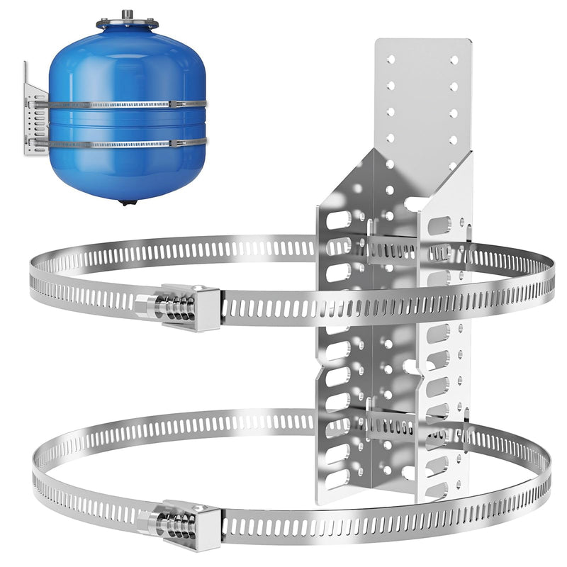 Expansion Tank Mounting Bracket for Hot Water Heater,Thermal Expansion Tank Holder with 2 Earthquake Straps,Support 5-Gallon Hot Water Tanks up to 13 inches in Diameter-1 Set 1 Set