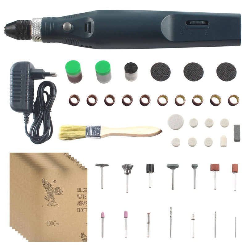 3D Printer Accessories FDM Resin Printing Project Grinding Trimming Deburring Finishing Tools: Mini Cordless Rotary Tool Kit 12V 24W with Multi Tool Head Handheld Electric Grinder Bczamd