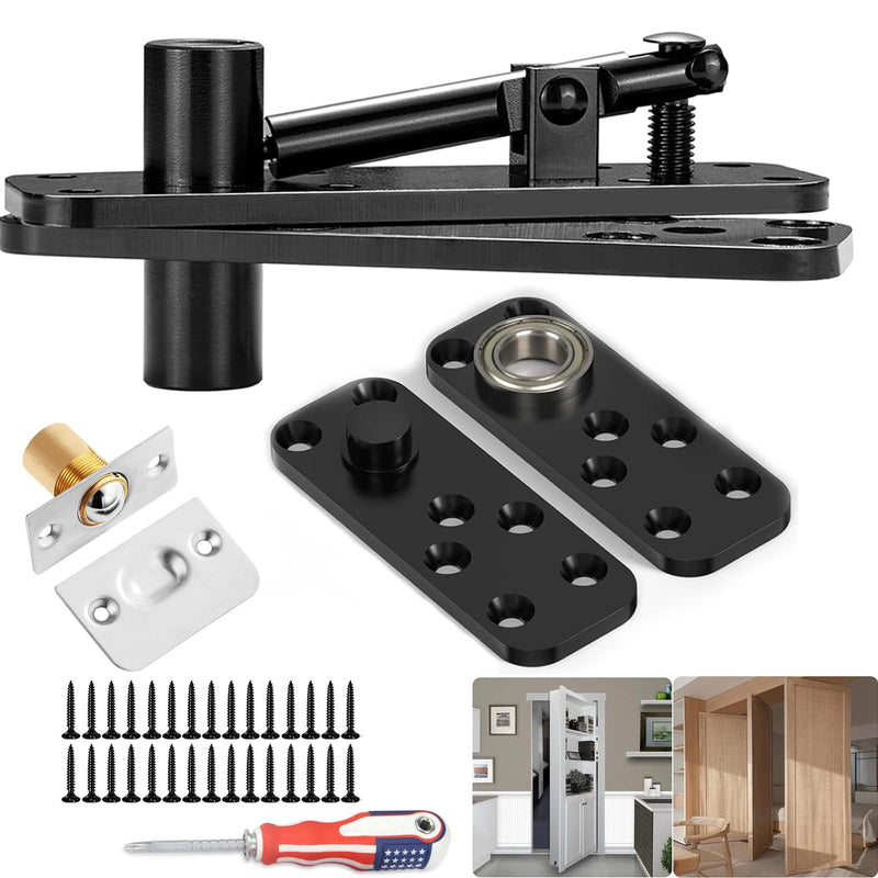 Hidden Door Hinge, Stainless Steel Hidden Hinges 573LB Load-Bearing for Doors, Heavy Duty Pivot Door Hardware Swinging Pivot Hinge 360° Rotation Invisible Hidden Door Bookcase 1pcs