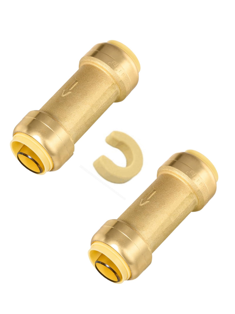 2Pcs EFIELD 3/4"Push Fit Check Valve Brass Fitting(PF-VALVE063-2) Pack 2 3/4 Inch
