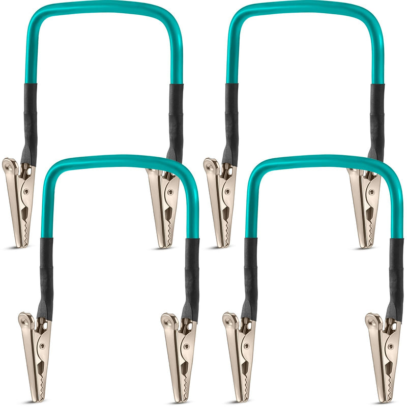 Tandefio 4 Pcs No Hands Wire Holder for Soldering Green Soldering Helping Hands Metal Tool Adjustable Welding Wire Clip Holder for Field Welding Electronics Appliances