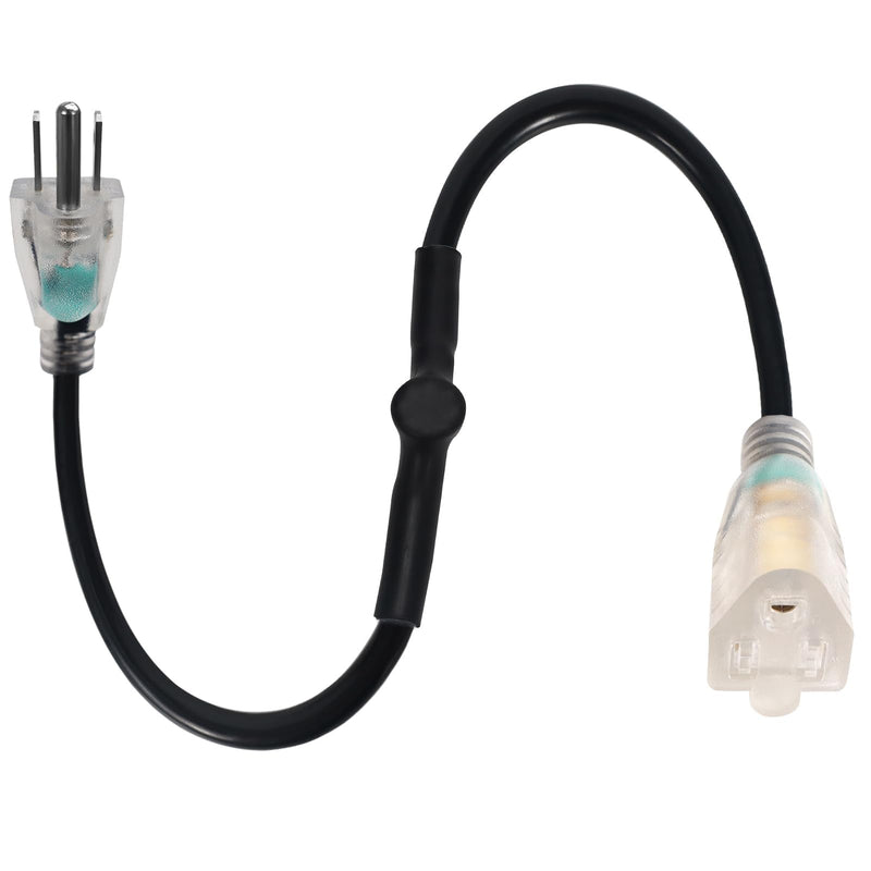 Thermostat Controlled Extension Cord,32°F(0 Degree) Auto On/50°F(10 Degree) Thermostat Controlled Outlet for Heat Cable Controller,Compatible with Any Outdoor Thermostat Plug Outlet 1 Plug/1PCS