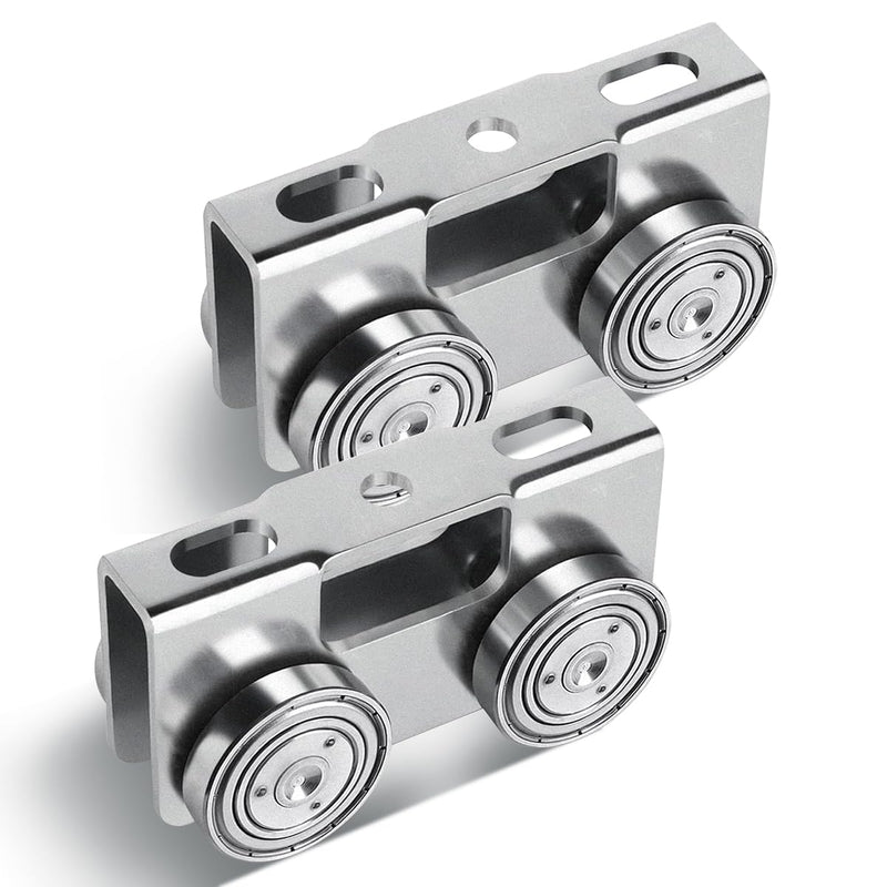 4 Wheel Trolley Assembly Light Duty Electric Hoist Trolley Roller for use with 1-5/8" Wide or All 1-5/8" or Taller Strut Channel 2 Pack
