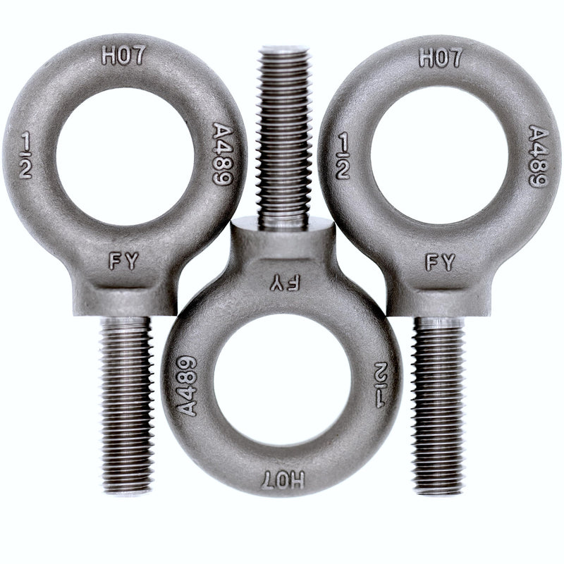 3 Pcs Lifting Shoulder Eye Bolts 1/2"-13 X 1-1/2" 1/2"-13 X 1-1/2" Self Colored 3