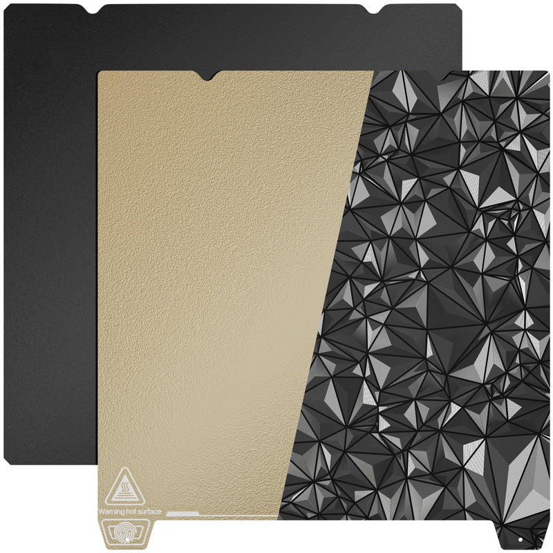 YOOPAI Double-Sided PEI+PEO Sheet and Flexible Magnetic Build Plate, 235 * 235mm 3D Printer Bed Platform for Creality K1/K1C/Ender 3/Ender 5 S1/Ender 3 Pro/Ender 3 V3/Ender 3 S1 Pro/Ender 3 Neo 235*235mm Pei Gold+peo Black