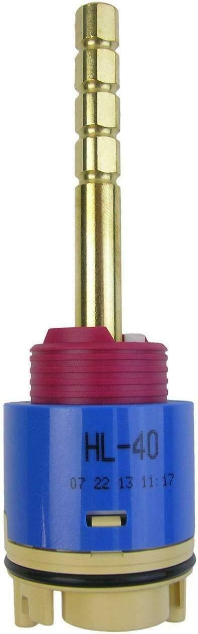 T & T Hardware Ceramic Facuet Cartridge Replacment for Hain Yo Cartridge JH02BJ, HL-40, Various Lengths; 78mm, 108mm, 133mm, Red Blue, Brass (5.25"/133mm) 5.25"/133mm