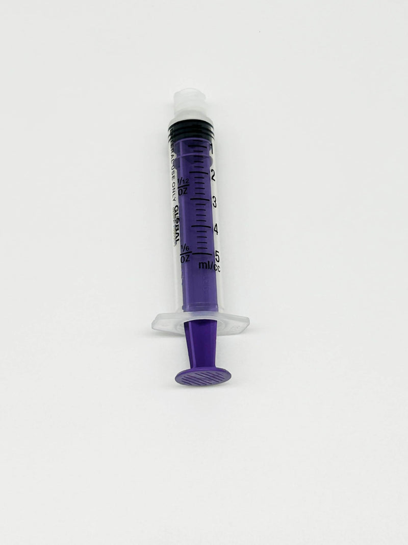 UltraFlo 5cc Enteral Feeding Syringes by Global Medical Products - ENFit & ISO 80369-3 Certified, BPA/DEHP/Latex-Free, Transparent Barrel (5CC, QTY 100) 100.0