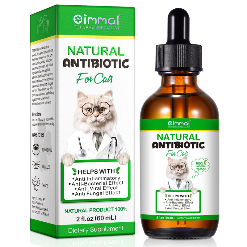Antibiotics for Cats, Natural Antibiotic for Cats, Pet Supplements, Cat Antibiotics Supports Immune & Cats Allergy Relief, Cats Multivitamin, Cats UTI Antibiotics, Chicken Flavour - 2 Fl Oz / 1 Pack - PawsPlanet Australia