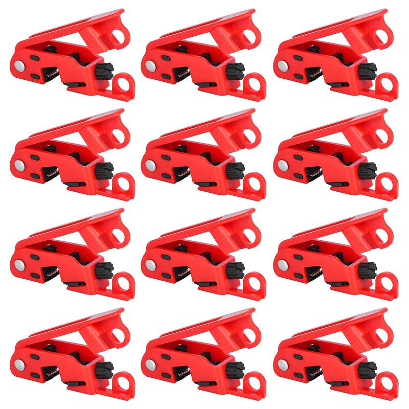 Circuit Breaker Lockout, Lockout Tagout Breaker Lock for Standard Single and Double Toggles, Pack of 12 12pcs (for Standard & Double Toggles)
