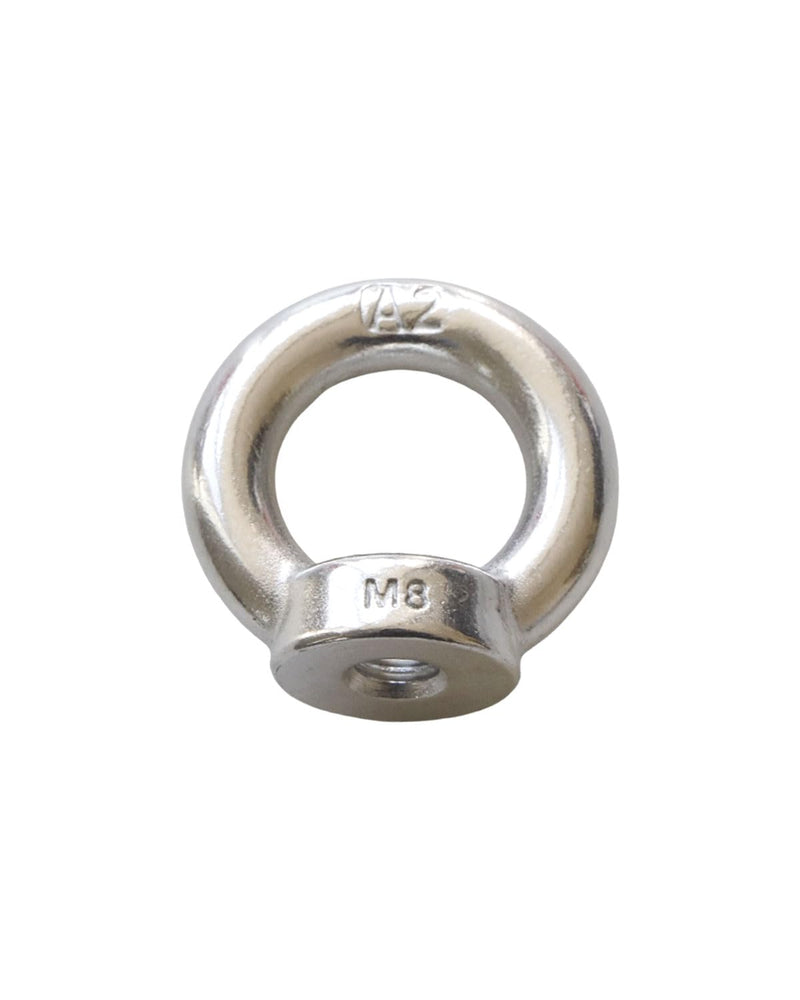 M8-1.25 Eye Nuts - IMScrews 304 Stainless Steel Eye Nuts - Resilient Hardware for Home Repairs and Professional Projects Pack of 8 M8-1.25