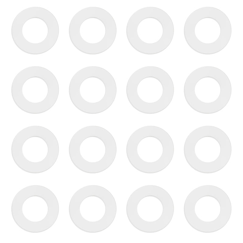 Nylon CO2 Regulator Washers for CGA-320 Keg Regulator Pack of 16 Replacement Washers, Homebrews (White)