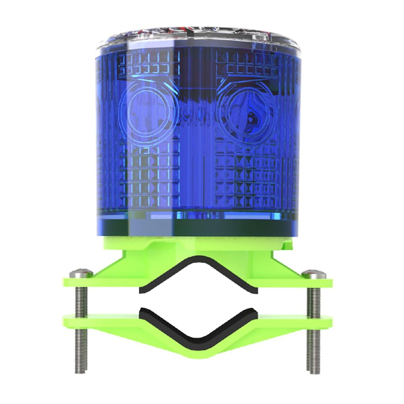 Aolyty Solar Strobe Warning Light IP54 Waterproof LED Flashing Safety Light Bright Warning Lamp Outdoor for Construction Traffic Dock Marine Beacon Road Signs (Blue) Blue - NewNest Australia
