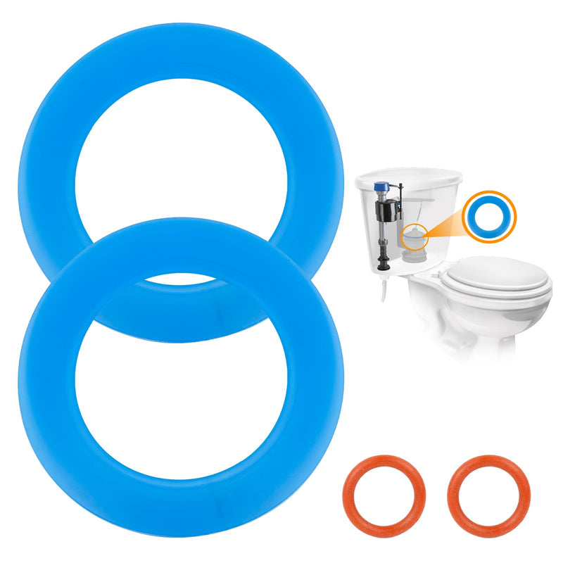 Flush Valve Seal for American Standard & Eljer Toilets, Upgraded Silicone Material 7301111-0070A American Standard Toilet Parts Replacement with O Rings for Champion 4 and Eljer Titan 4, 2Pcs