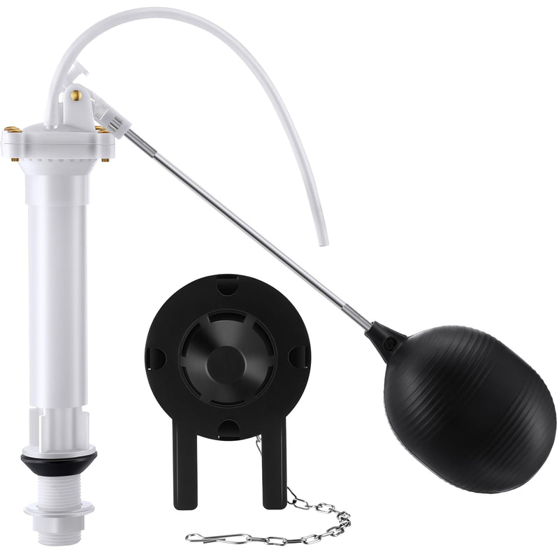 Dreyoo Universal Toilet Tank Repair Kit Compatible with Danco 80816, Toilet Repair Parts Fill Valve, Flapper, Rod, Float Replacement, Toilet Repair Kit for 8.5 Inch Tanks, Toilet Tank Flapper Replace
