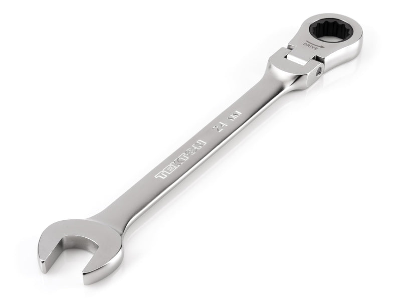 TEKTON 24 mm Flex Head 12-Point Ratcheting Combination Wrench | WRC26424