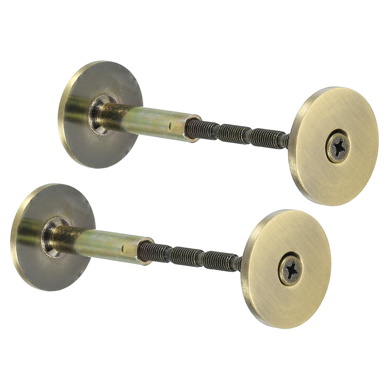 PATIKIL Door Knob Hole Cover Plate, 2 Pack 1 3/16" Dia. Deadbolt Cover Plate Door Hole Filler Plate for 5/16" to 1" Holes, Bronze 1 3/16"