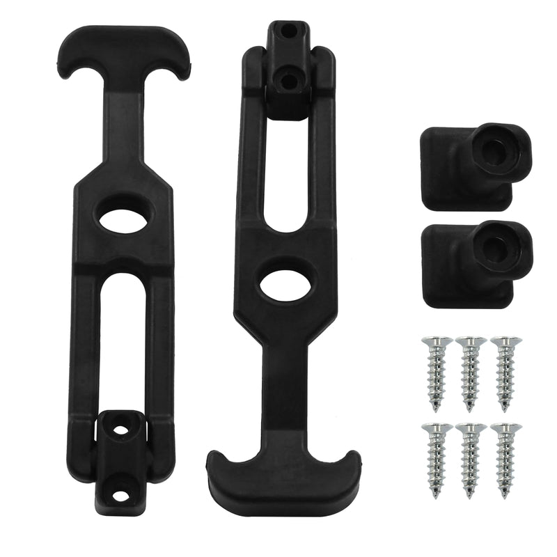 2 PCS 6.3" Rubber Flexible Draw Latch T-Handle Hasp Hood Catch Cooler Latches Replacement Tool Box, Vehicle Engine Hood, Golf Cart, Engineering Machine Hood, Farm Machinery 6.3"