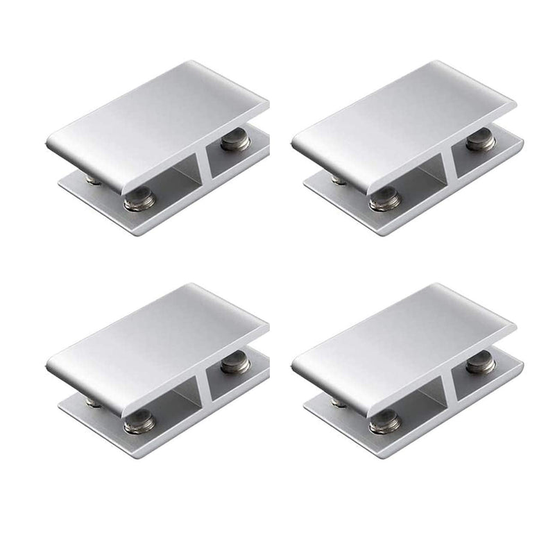 Aerometal Glass Clamp, Glass to Glass Connector, Suitable for 6-8mm Boards, 2 Way, 180 Degree, 4 Pack 180Deg-8mm
