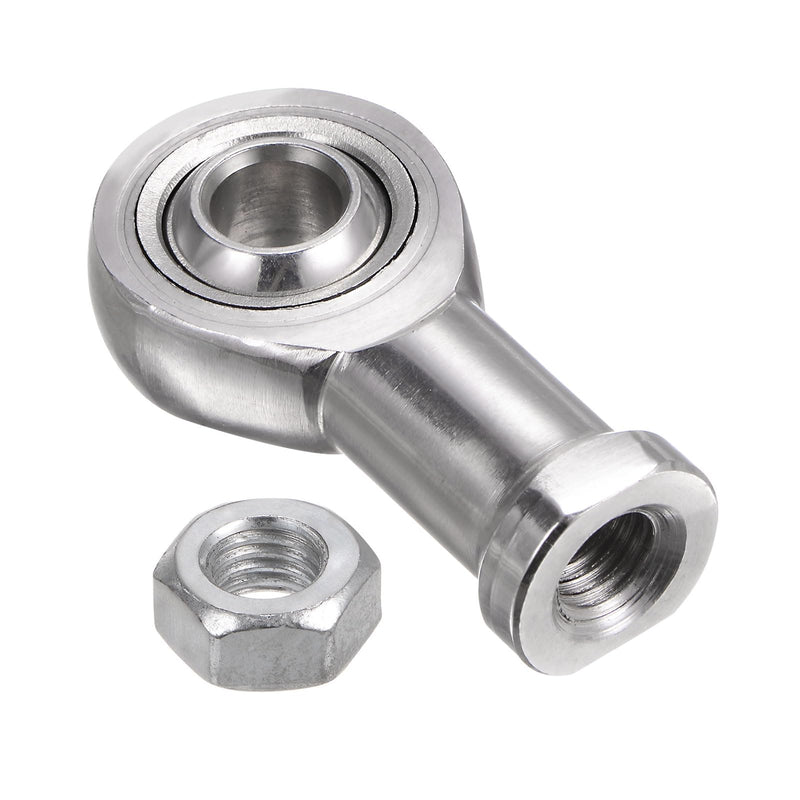 uxcell SSI10T/K 10mm Rod End Bearing M10x1.25 Female Right Hand Thread, Stainless Steel Rod End Joints with Jam Nut
