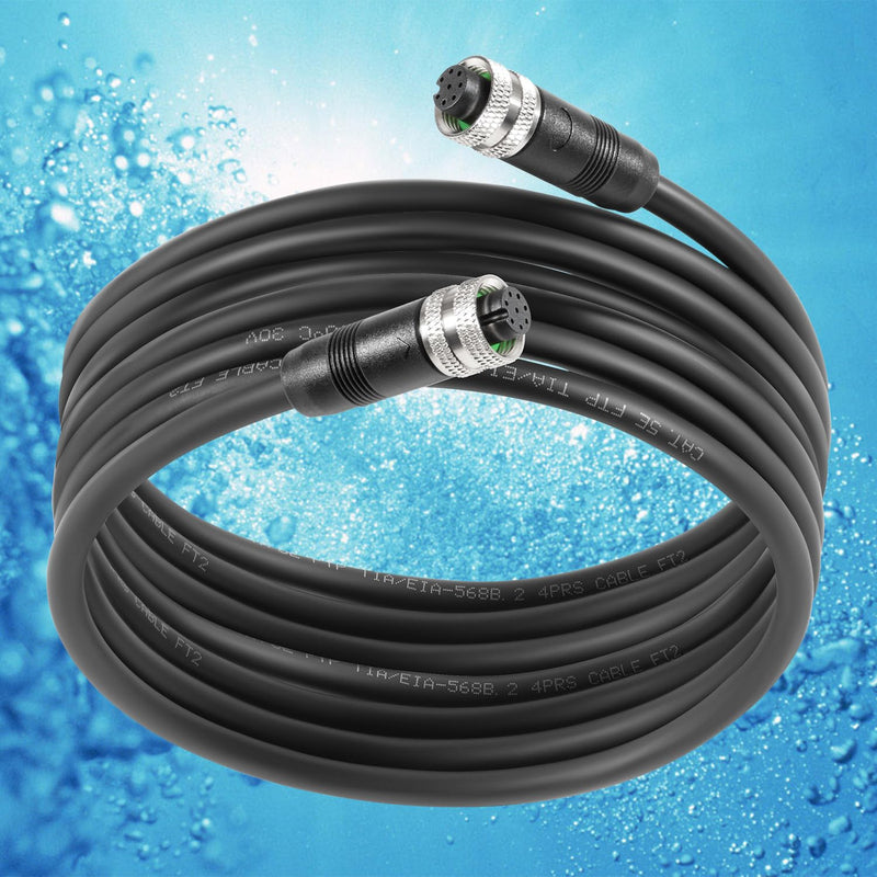 720073-5 Replacement for Humminbird 720073-5 Boat Ethernet Cable 15-Foot, Compatible with All Helix 15, Helix 12, Helix 10, Helix 9, Helix 8, Helix 7, All Apex Solix Onix Models, Black
