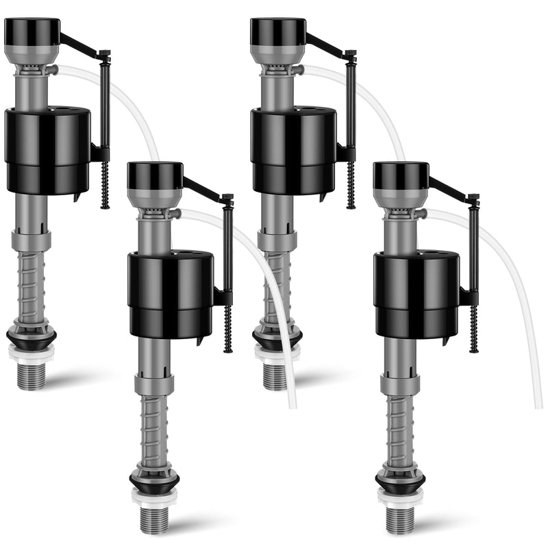 Lasnten 4 Pcs Toilet Fill Valve Toilet Replacement Kit, Black