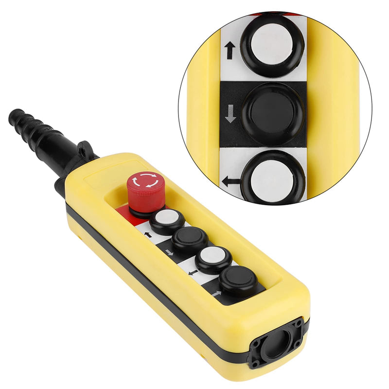 JTLB Crane Chain Hoist Push Button Switch Lifting Pendant Controller 4 Buttons