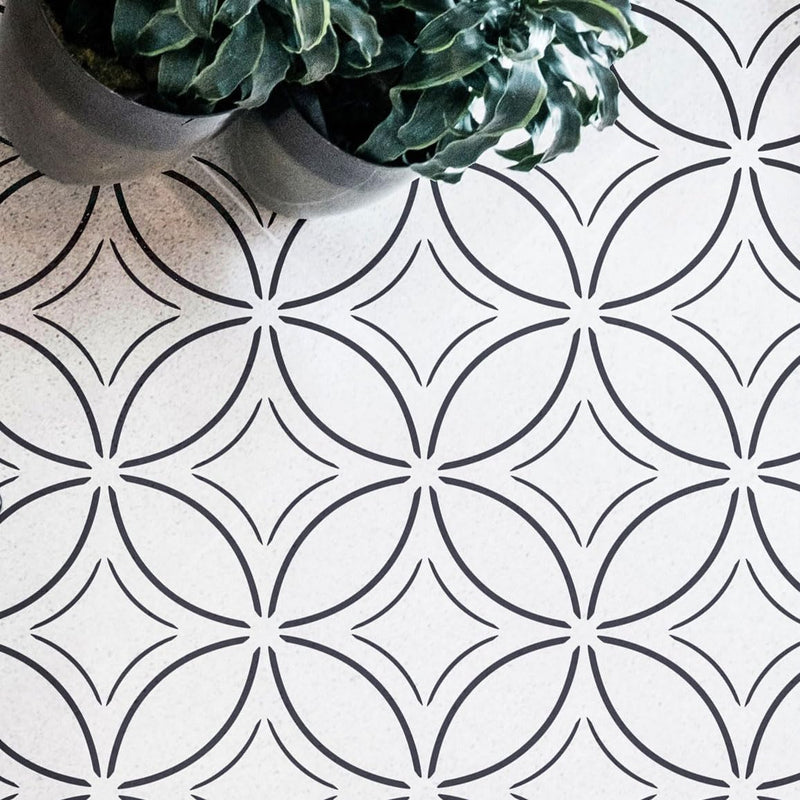 2 Pcs12 x 12" Tile Stencil Painting Stencil for Walls and Floors - Reusable - Stencils for Painting - Stencil for Home Decor (Design-5) Design-5