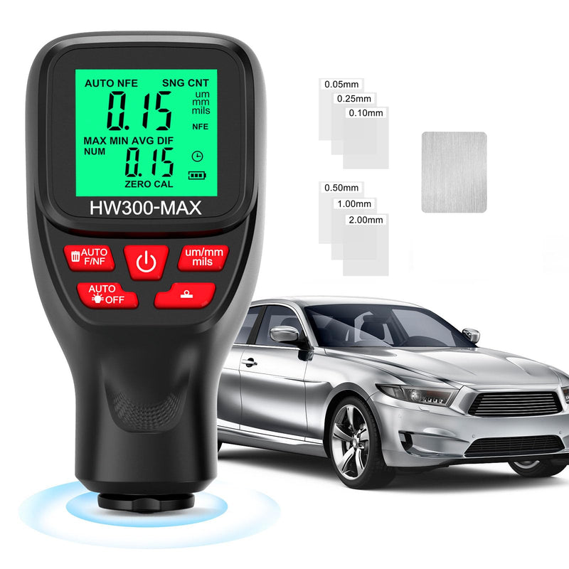 Dpofirs Paint Thickness Gauge, 0 to 2000UM Accuracy Portable Car Coating Thickness Meter, Coating Thickness Gauges, Digital Paint Depth Meter for Automotive Paint Thickness (Black)