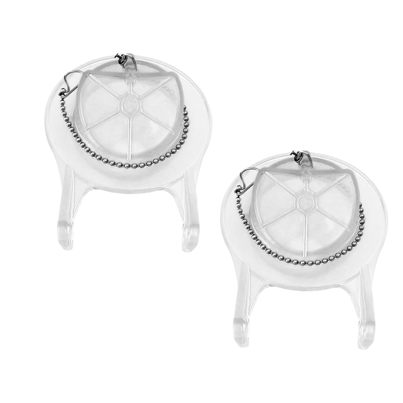 Toilet Flappers Replacement Compatible for GA715014-GEG1 (Transparent) 3 Inch with Stainless Chain and Hook - Reliable Toilet Flapper, Pack of 2 Transparent 2PCS