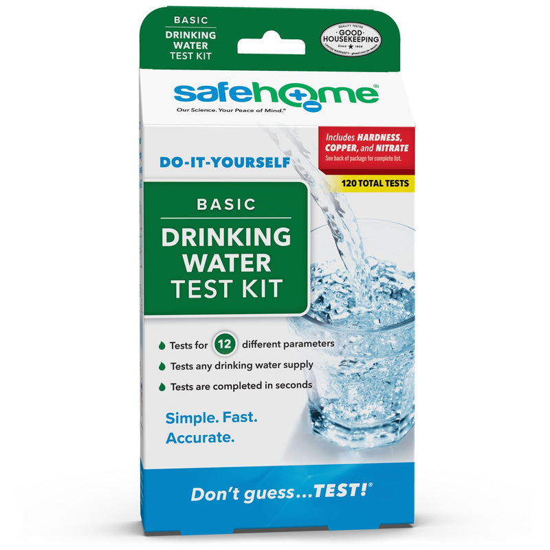 Safe Home® 12-in-1 Drinking Water Test Kit – DIY Testing for Hardness, Copper, Nitrate, Fluoride, Iron, and More – City Taps or Well Water – 10-Strips Issue a Total of 120 Tests/Kit 12 Different Parameters – 120 Total Tests Per Kit