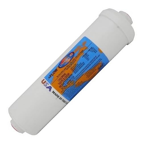 IPW Industries, Inc-Omnipure - (K5505-JJ) 10" x 2.5" Sediment Inline Filter, 5 Micron Sediment Water Filter Cartridge - 0.5 GPM, 1/4" OD Quick Connect