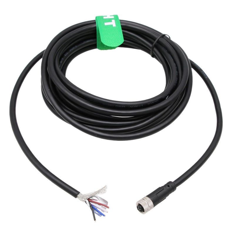 Actuator Sensor Cable M8 4 Pin Female Flying Leads for Omron Keyence Automation Control Field Device Shielded PVC 5m M8 4 pin female to open