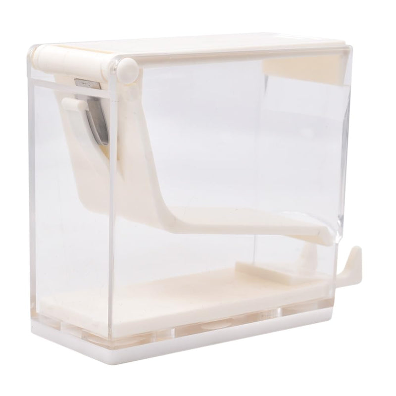 1 Pack Dental Cotton Roll Dispenser,Press Type Cotton Roll Holder Organizer (White) White