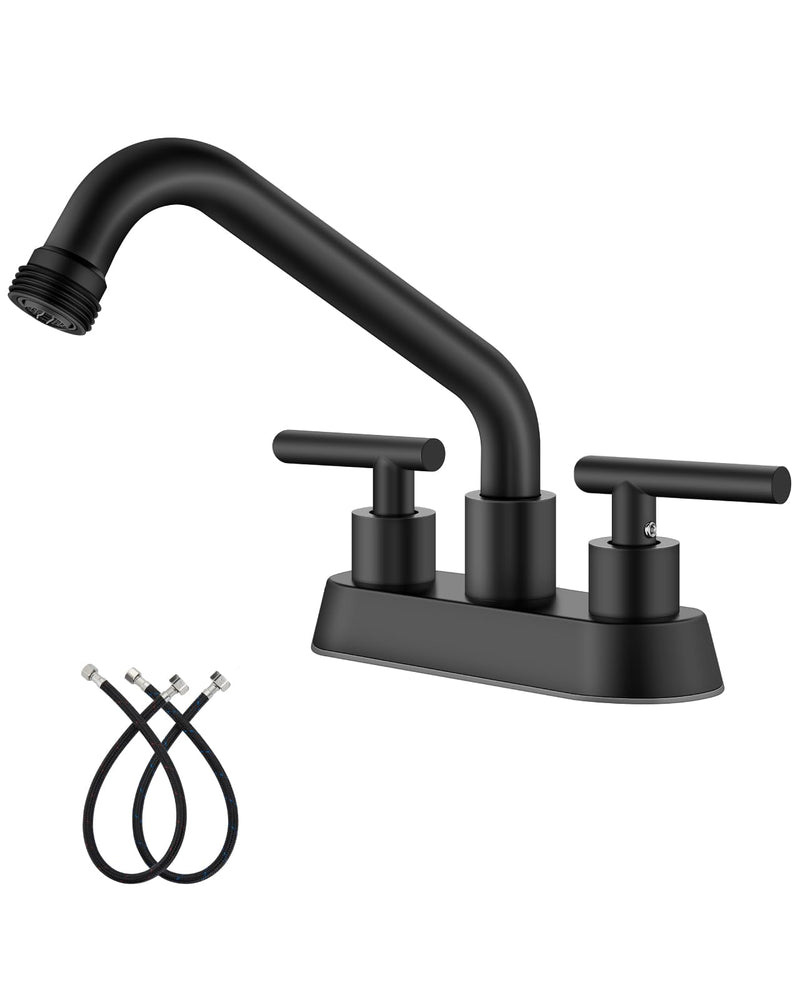 Aolemi Laundry Utility Sink Faucet,3/4" NPT Threaded End,Matte Black Matte Black