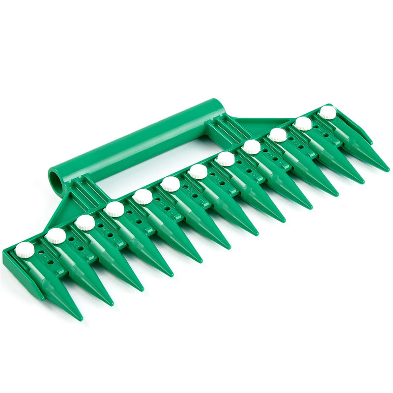 Seed Dibber, Multifunctional Seed Spacer Tool, Seed-in Soil Digger Garden Spacer aid for Planting Seeds Laying Out ideally Spaced Rows (Green) Green