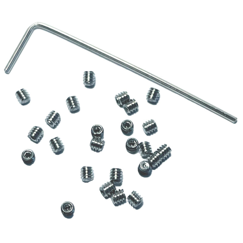 25pcs #2-56 x 3/32" Set Screws 304 Stainless Steel Allen Head Hex Hexagon Socket Set Screws with 0.035 Allen Wrench,Set Grub Screws Hex Allen Head Socket Set Screws.(3/32" Length) 2-56 x 3/32 Inch