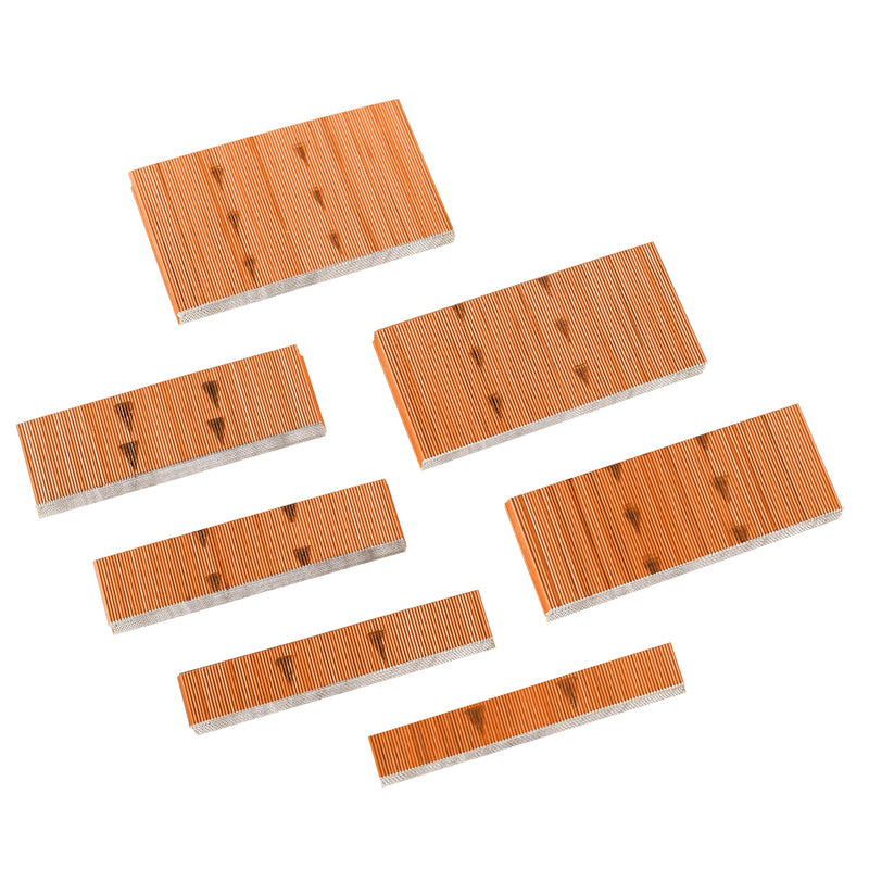 HAMWOO 7000 pcs 23 Gauge Pin Nails, Headless Pinner Nails, 7 Sizes Assorted 3/8 Inch to 1-3/8 Inch for Molding Cabinetry Building,photo frame,handicrafts Assembly (Red)