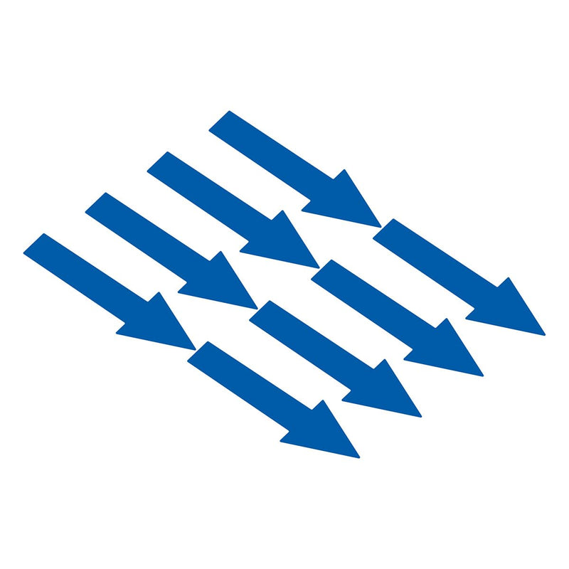 Beiyier Large Removable Arrow Sticker, 8 Pcs 12" Vinyl Adhesive Arrow Floor Decal, Directional Arrow Sign Waterproof Arrow Marking Arrows Safe Road Instructions Sticker (5ⅹ12 inches) (Blue) Blue