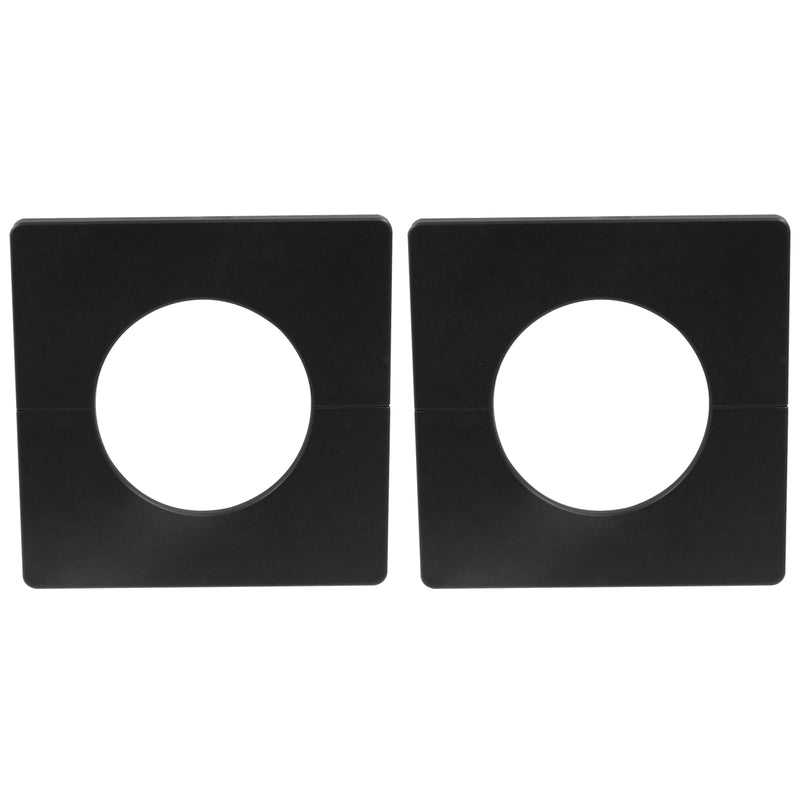 BokWin 2 Pcs Square Wall Split Flange Wall Flange Cover Flange Escutcheon Plate Self-Adhesive Split Pipe Flange for 2 Inch/51mm Dia Pipe(Black) square-51mm