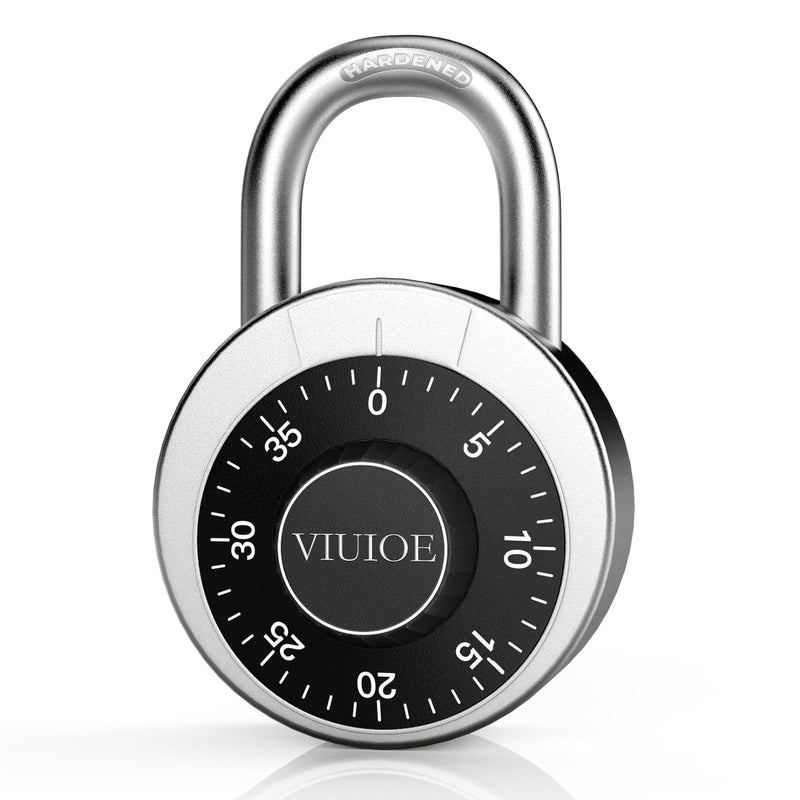 Dial Combination Lock - Padlock for Gym and School - 1 Pack, Black