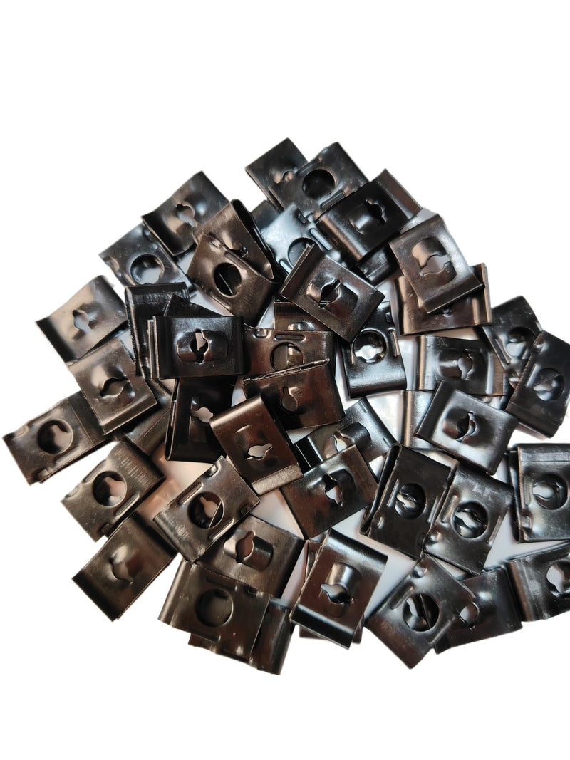 8 U -Style Clip-On Nut,U-Type Fasteners 50 Pcs