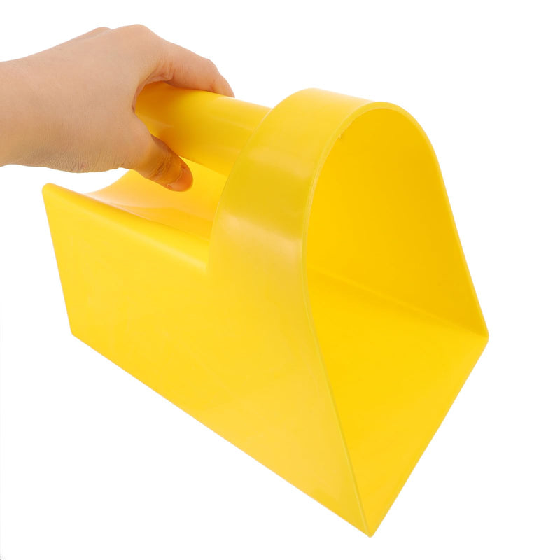 Sosoport Thickened Feed Shovel with Large Capacity Ergonomic Handle for Livestock and Poultry Feeding 7.87X7.08X5.70 Inch Durable Farm Scoop Tool