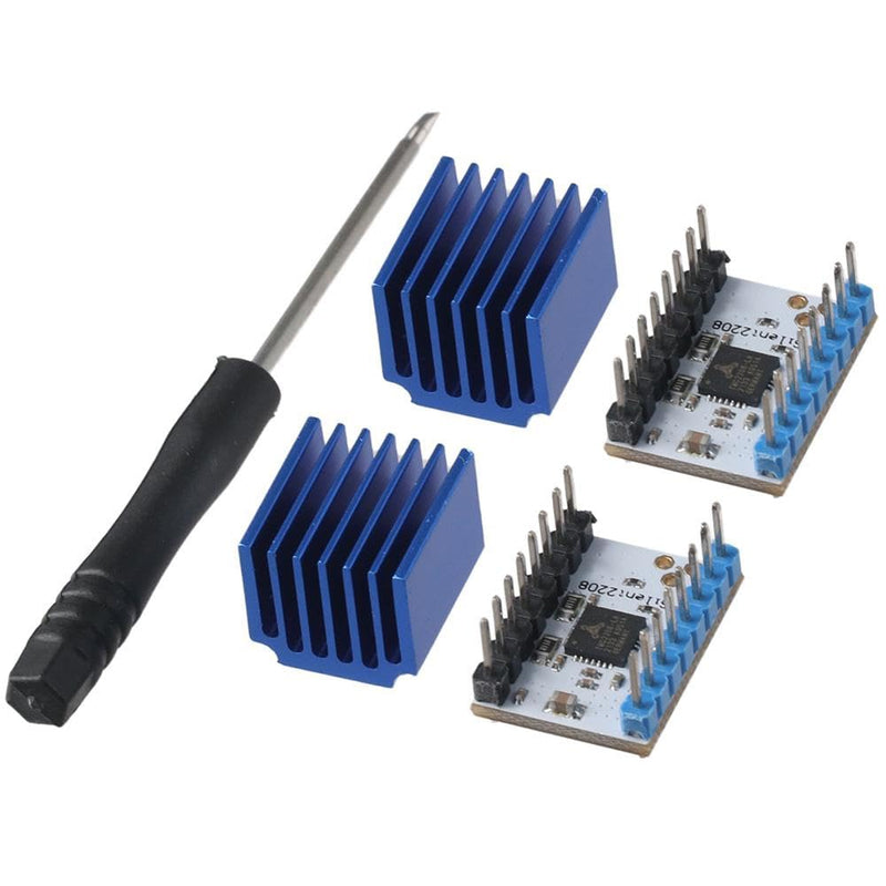 2PCS TMC2208 V1.2 Stepper Motor Driver with Heat Sink Ultra-Quiet Screwdriver for Reprap MKS Prusa i3 Ender-3 Pro
