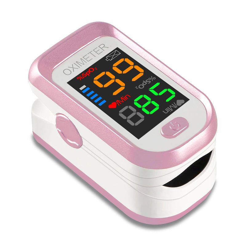 Pulse Oximeter Fingertip o2 sat monitor finger for oxygen pulse ox with respiration reading [Sports & Aviation Use Only]