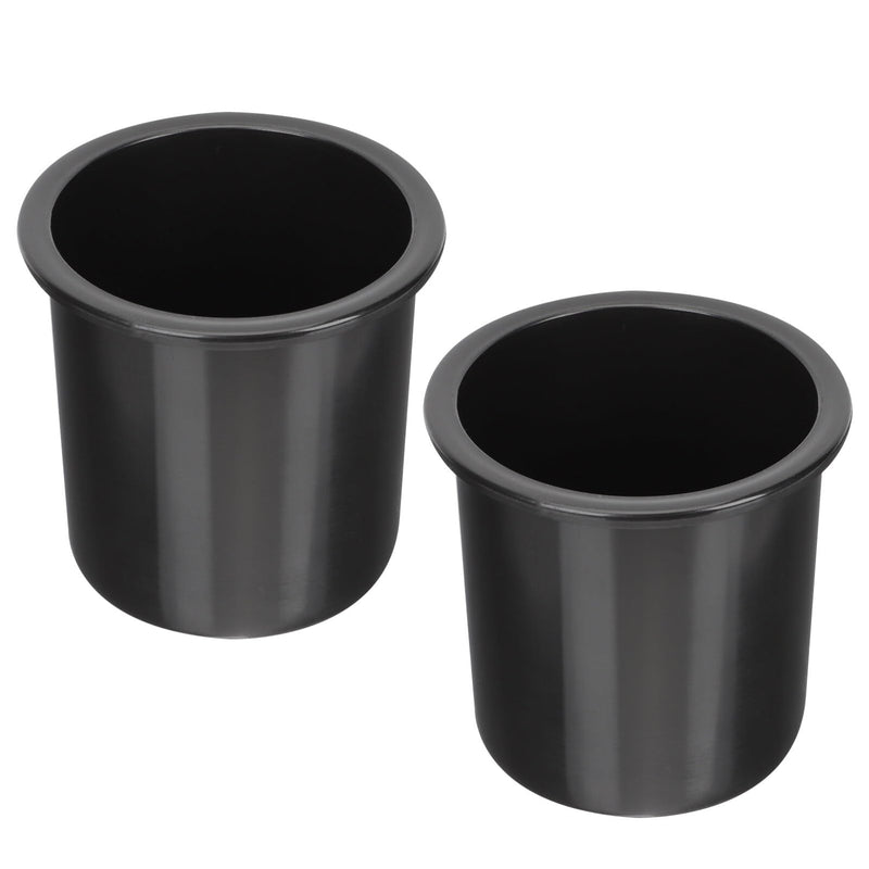 Plastic Cup Holder Inserts 2pcs Universal Drop in Cup Holder for Sofa Recliner Table RV Boat Car Drop-in Replacement Golf Cart Black