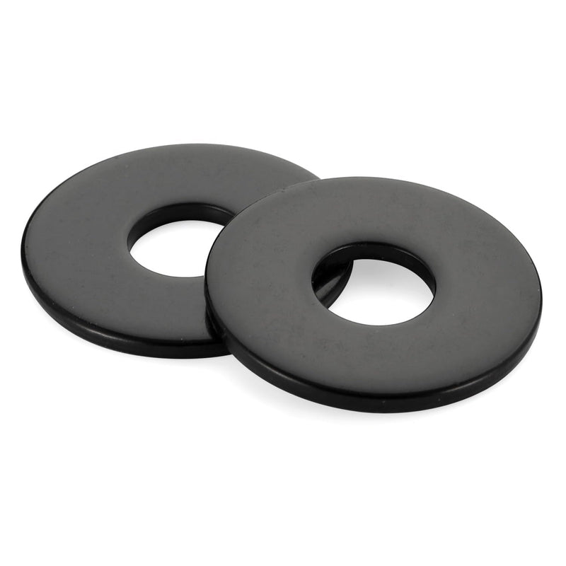 M8 Black Flat Washers (8.4mm ID, 23.5mm OD, 2.0mm Thick) for Screw Fasteners, 304 Stainless Steel, 50 PCS M8