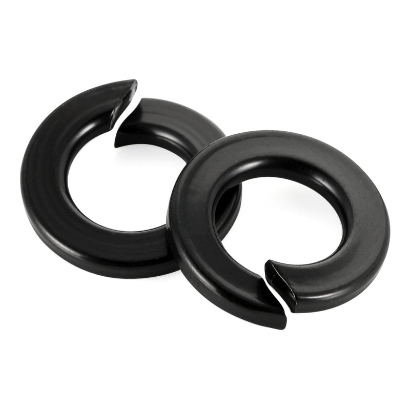M6 Black Spring Lock Washer, 304 Stainless Steel, Black Coating Split Lock Washer Elastic Gasket, for Screws Fasteners, 50 PCS M6