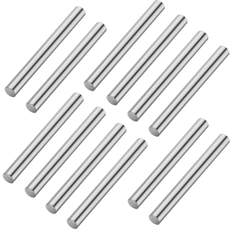 Yaocom 12 Pcs Zinc Rod Zinc Metal Anode 99.995% High Purity 3.94 x 0.39 Inch Anti Corrosion Good Conductivity Smooth Surface for Scientific Experiment Research, Silver